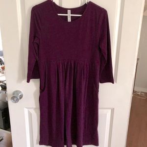 Knit Purple Dress
